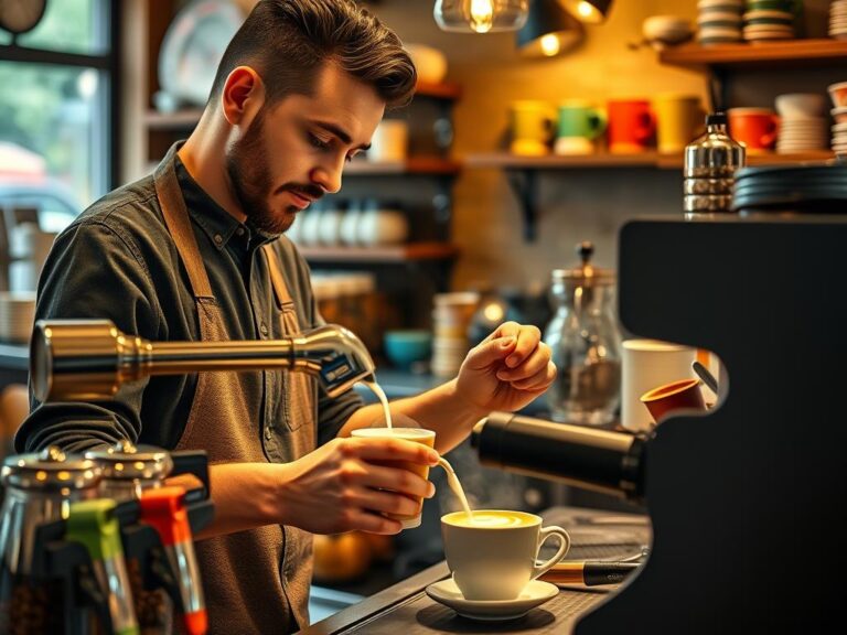 como baristas profissionais fazem café