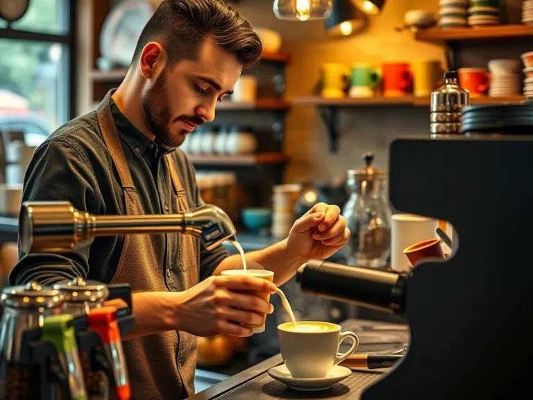 como baristas profissionais fazem café
