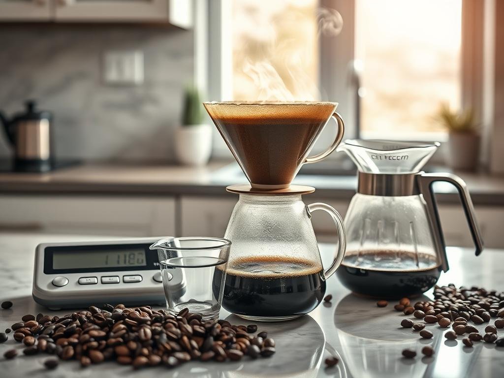 proporção café-água proporção café-água
